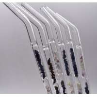 pyrex glass drinking straw borosilicate glass drinking straw