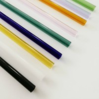 Eco-friendly colored straight glass drinking straws