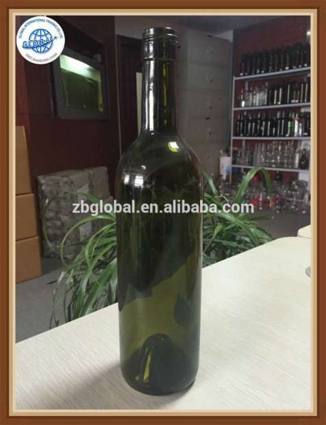 750ml screw top glass wine bottles Dark Green Wine Bottle